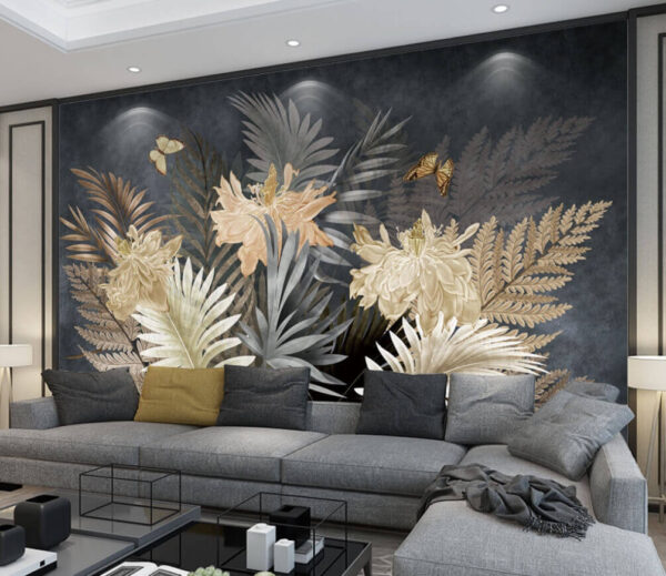 Elegant blooms and delicate butterflies. Elegant blooms and delicate butterflies.