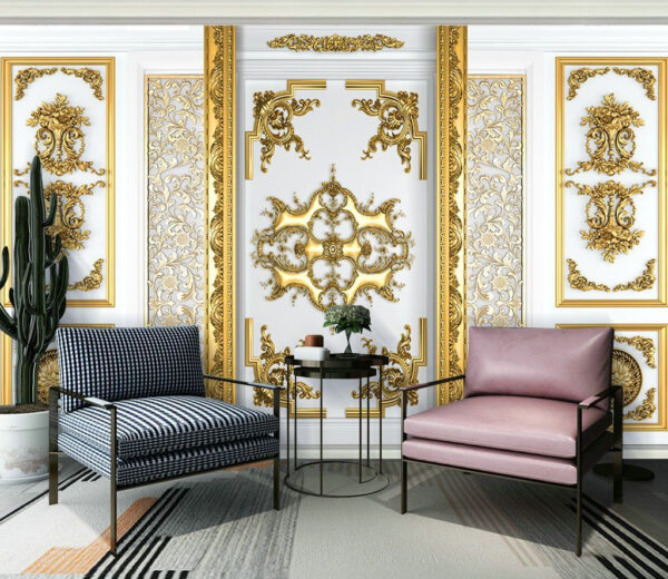 Wall mural Wall mural Ornate, luxurious classical panel designs (SKU: u00750)