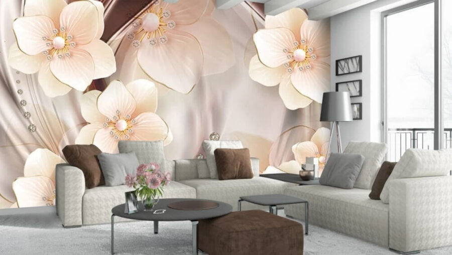 Delicate blooms against a soft backdrop