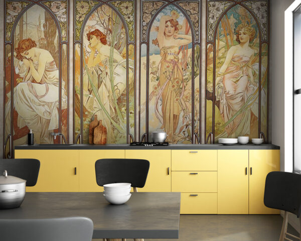 Group of women in art nouveau style Group of women in art nouveau style