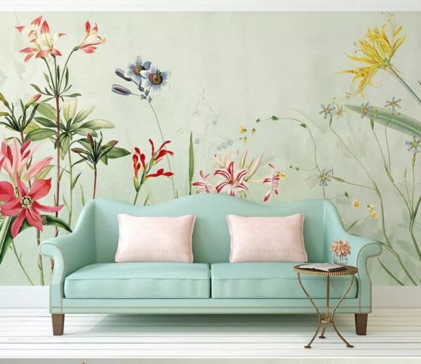Vibrant flowers in soft green hues. Vibrant flowers in soft green hues.