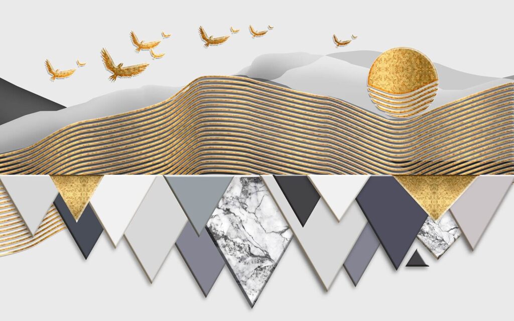 Wallpaper with birds flying in the sky Wallpaper with birds flying in the sky