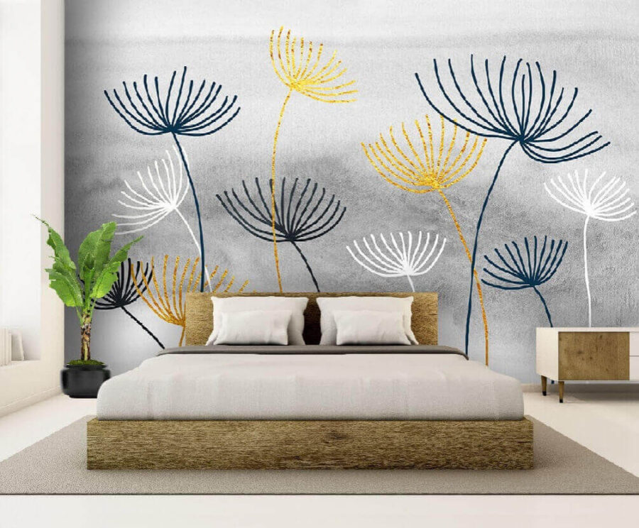 Yellow and blue flowers
