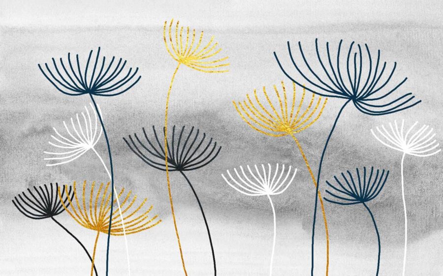 Yellow and blue flowers