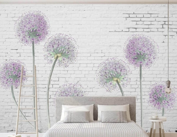 Wall murals Wall murals Painting of purple flowers (SKU: u05372)