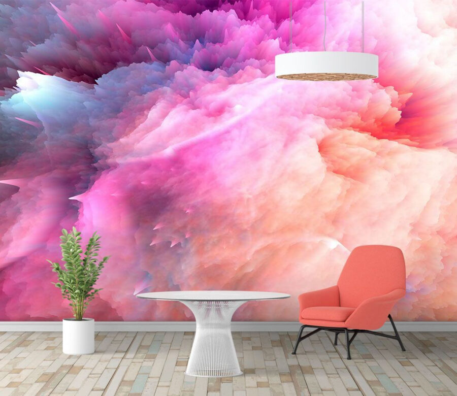 Wall murals Colorful cloud of smoke