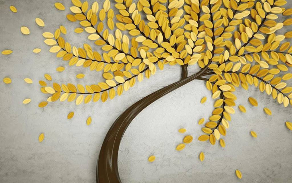 Tree with yellow leaves