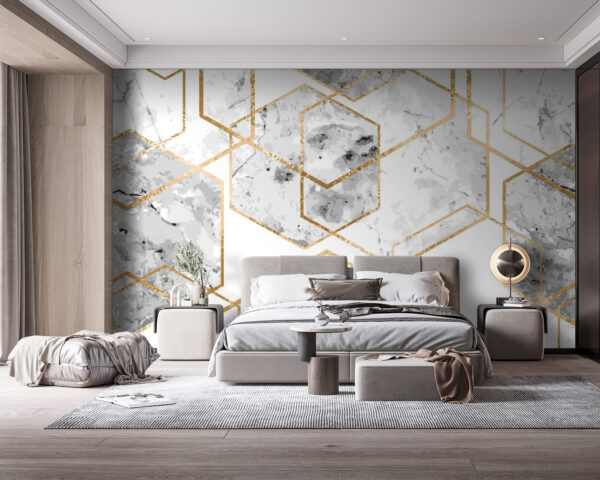 Elegant hexagonal marble pattern design Elegant hexagonal marble pattern design
