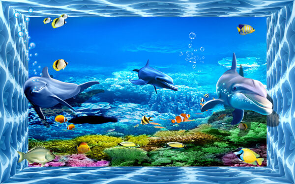 Group of fish swimming in the water Group of fish swimming in the water
