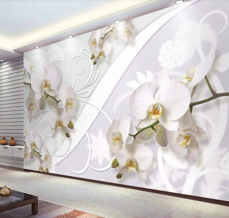 Wall murals Delicate orchids in soft hues