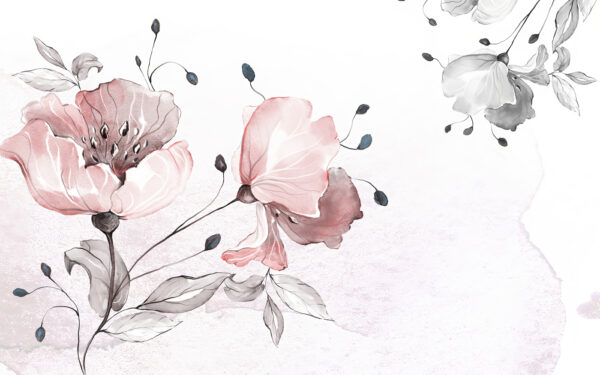 Delicate floral watercolor design. Delicate floral watercolor design.