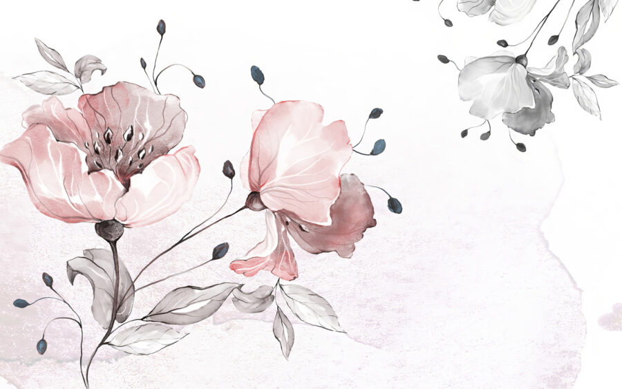 Delicate floral watercolor design.
