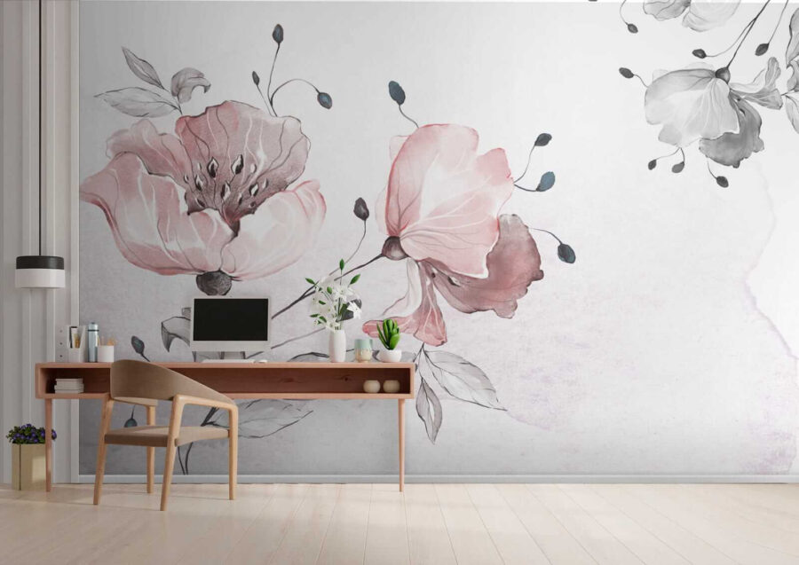 Delicate floral watercolor design.