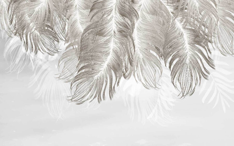 Delicate feathers in soft hues