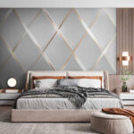 Wall murals Shimmering light on sleek tiles