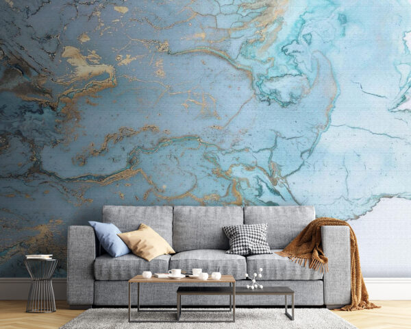 Elegant Abstract Aqua and Metallic Art Elegant Abstract Aqua and Metallic Art