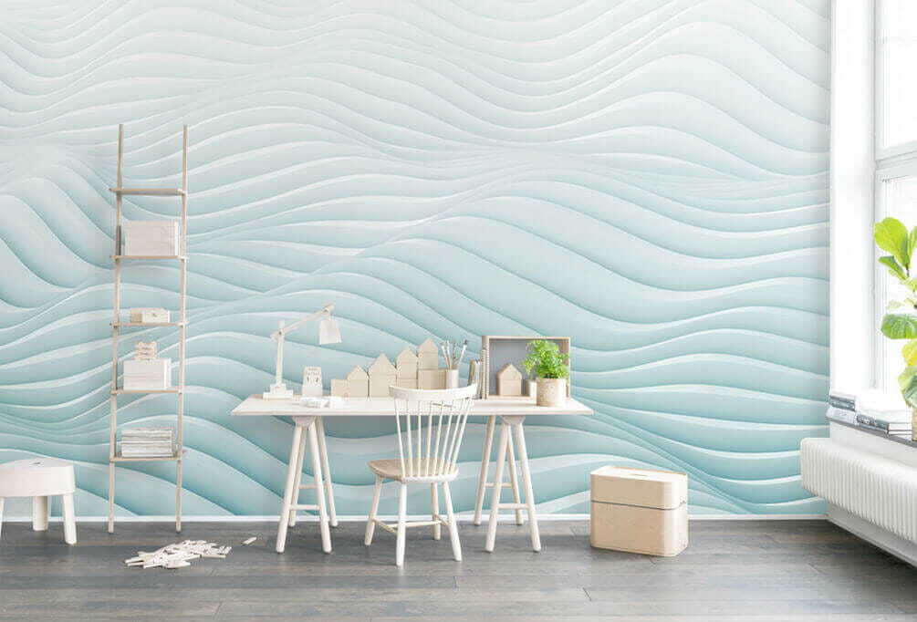 White and blue wavy pattern u06882piw1m - White and blue wavy pattern