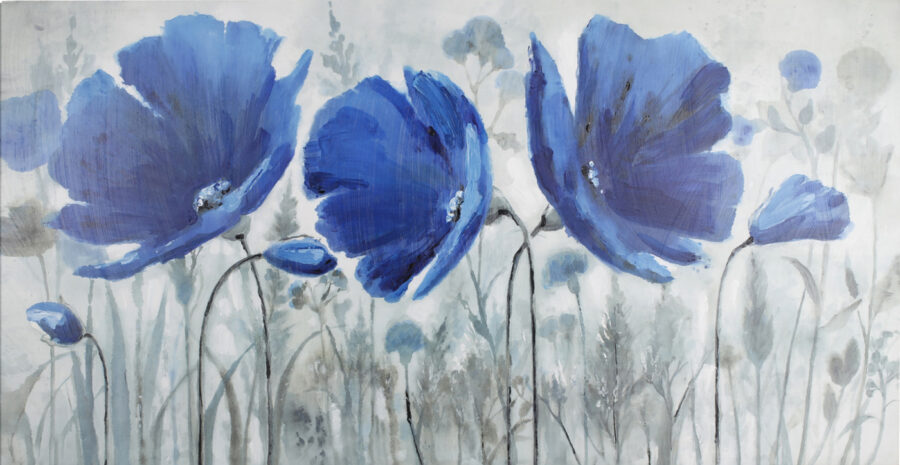 Painting of blue flowers