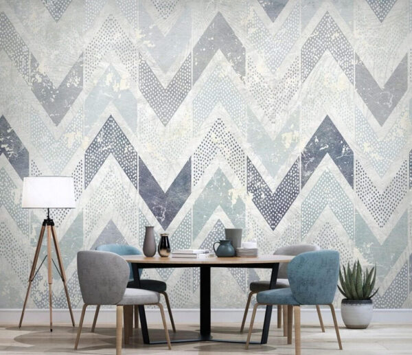 Pattern of blue and white chevrons Pattern of blue and white chevrons