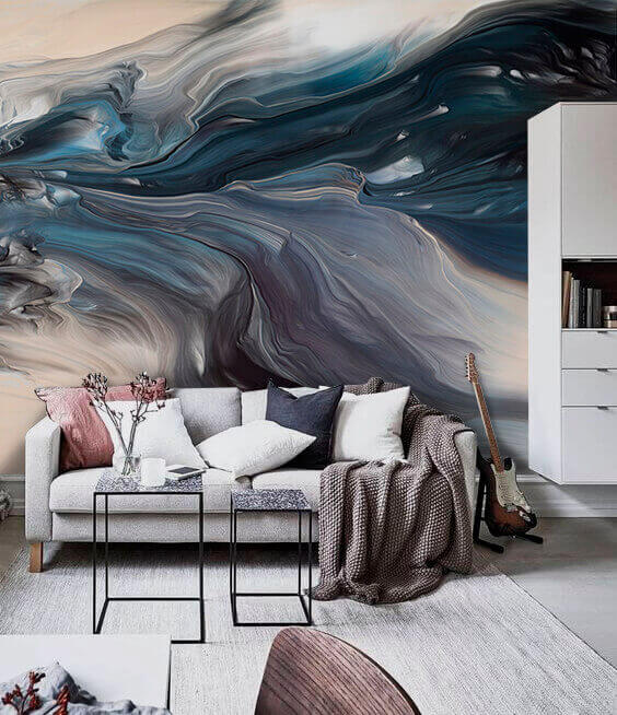 Fluid patterns in calming hues. Fluid patterns in calming hues.