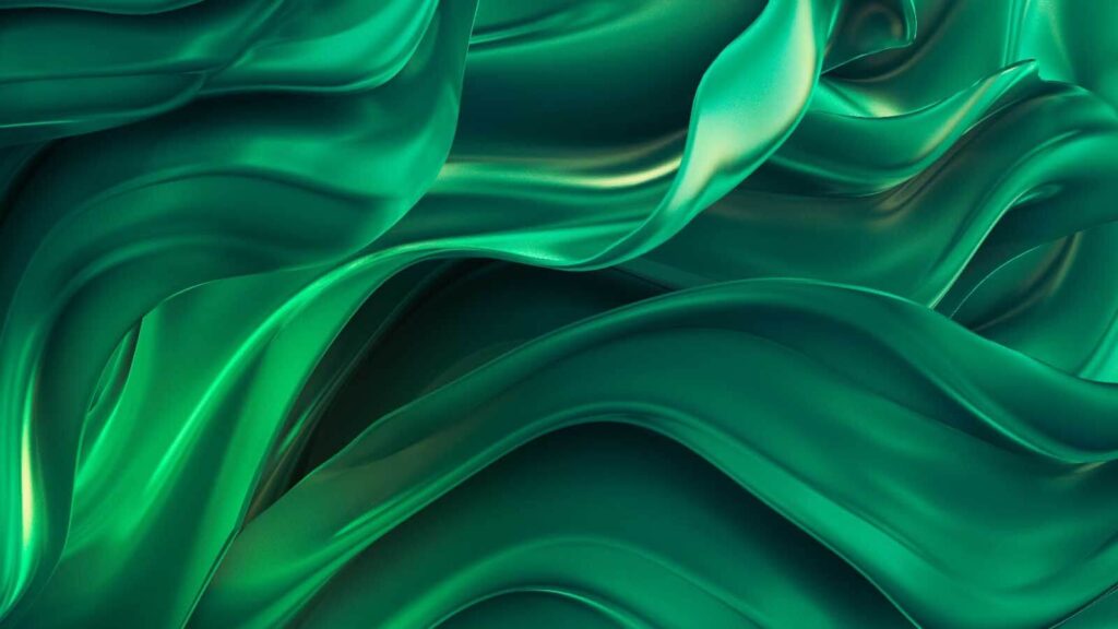 Green fabric with folds Green fabric with folds