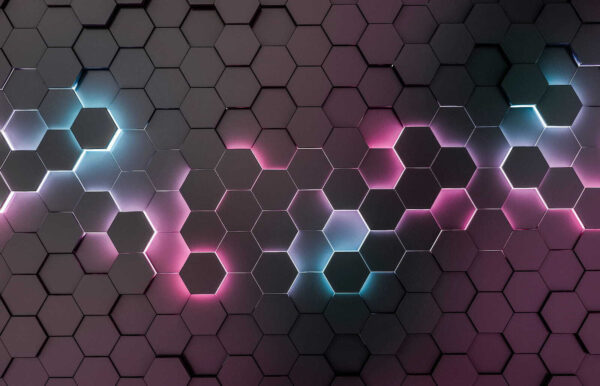 Group of hexagons with different colors Group of hexagons with different colors