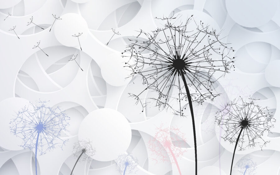 Dandelion seeds blowing in the wind Dandelion seeds blowing in the wind