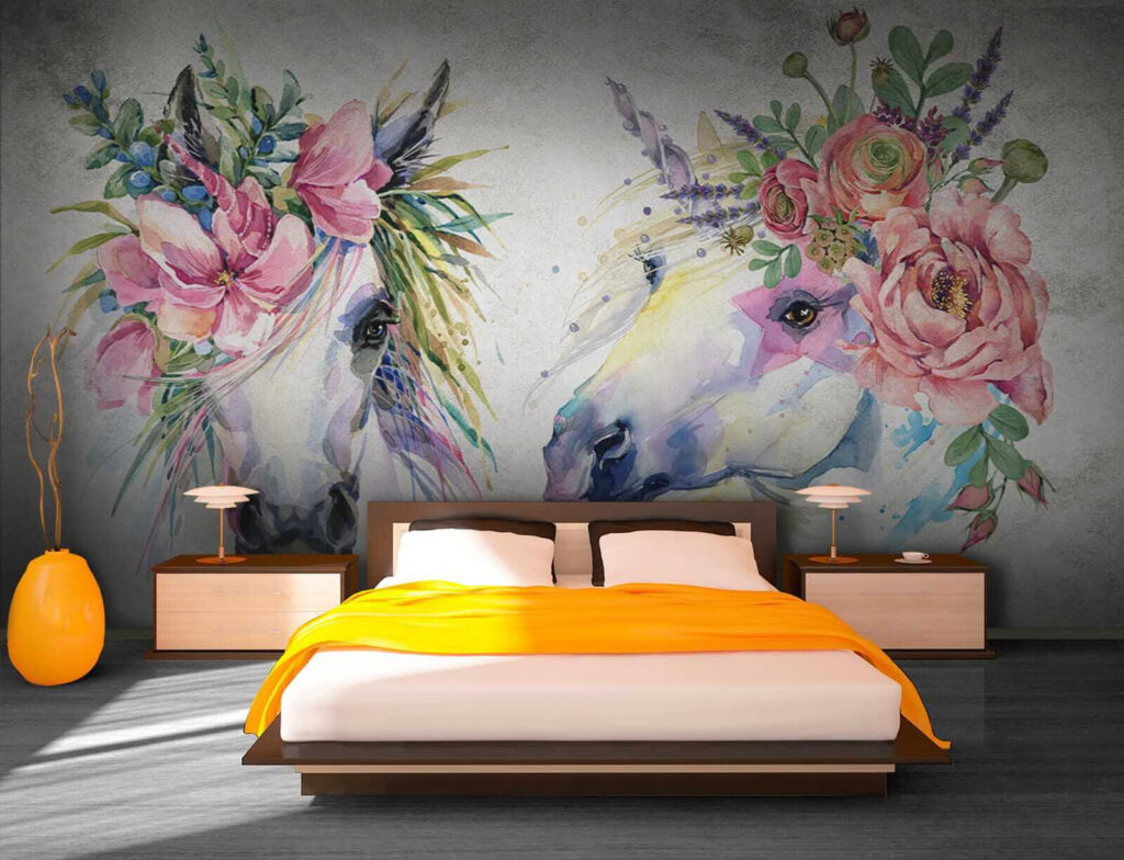 Couple of horses with flowers on their heads u14264pib1 1024x784 - Couple of horses with flowers on their heads