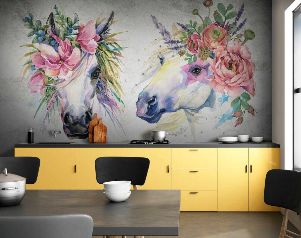 Couple of horses with flowers on their heads u14264pik2 1024x810 - Couple of horses with flowers on their heads