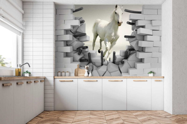 Horse running through a wall u14352pik2 600x400 - Horse running through a wall