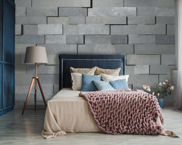 Wall of grey bricks Wall of grey bricks