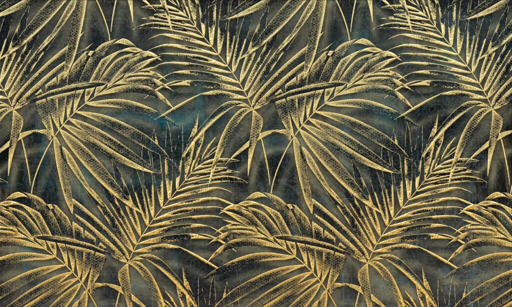 Lush tropical leaves in elegant pattern Lush tropical leaves in elegant pattern