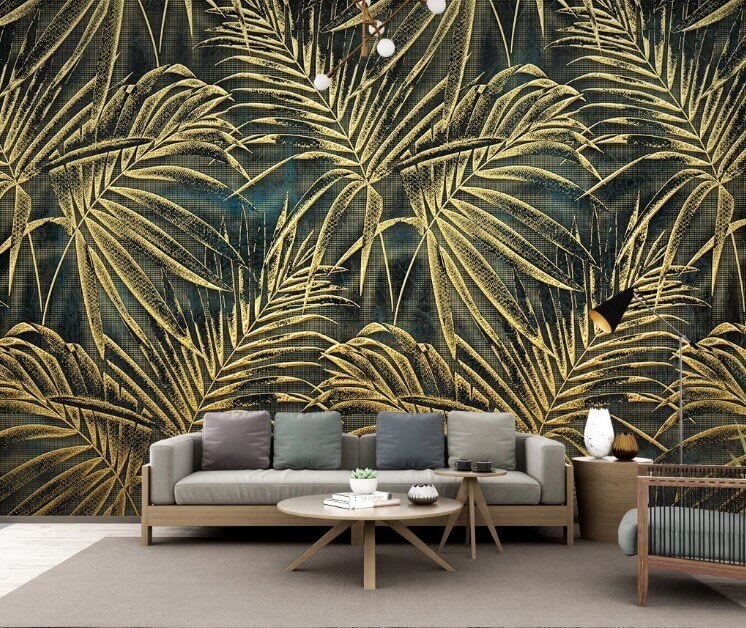 Lush tropical leaves in elegant pattern Lush tropical leaves in elegant pattern