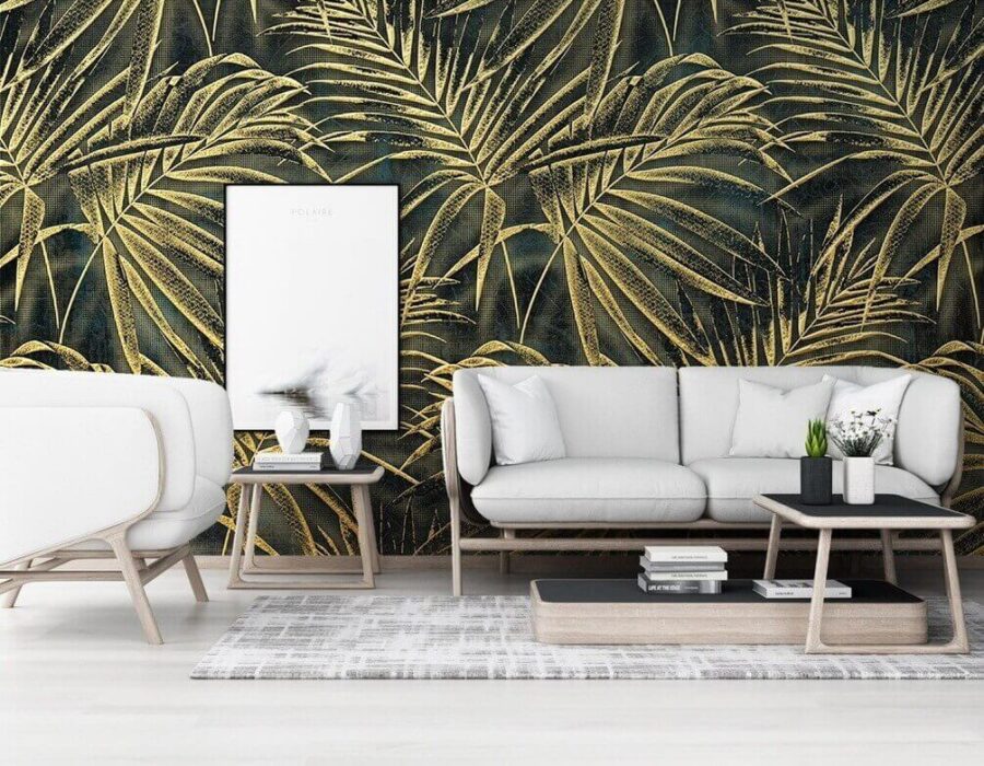 Lush tropical leaves in elegant pattern Lush tropical leaves in elegant pattern