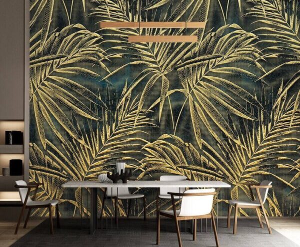 Lush tropical leaves in elegant pattern Lush tropical leaves in elegant pattern