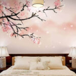 Wall murals Tree branch with pink flowers