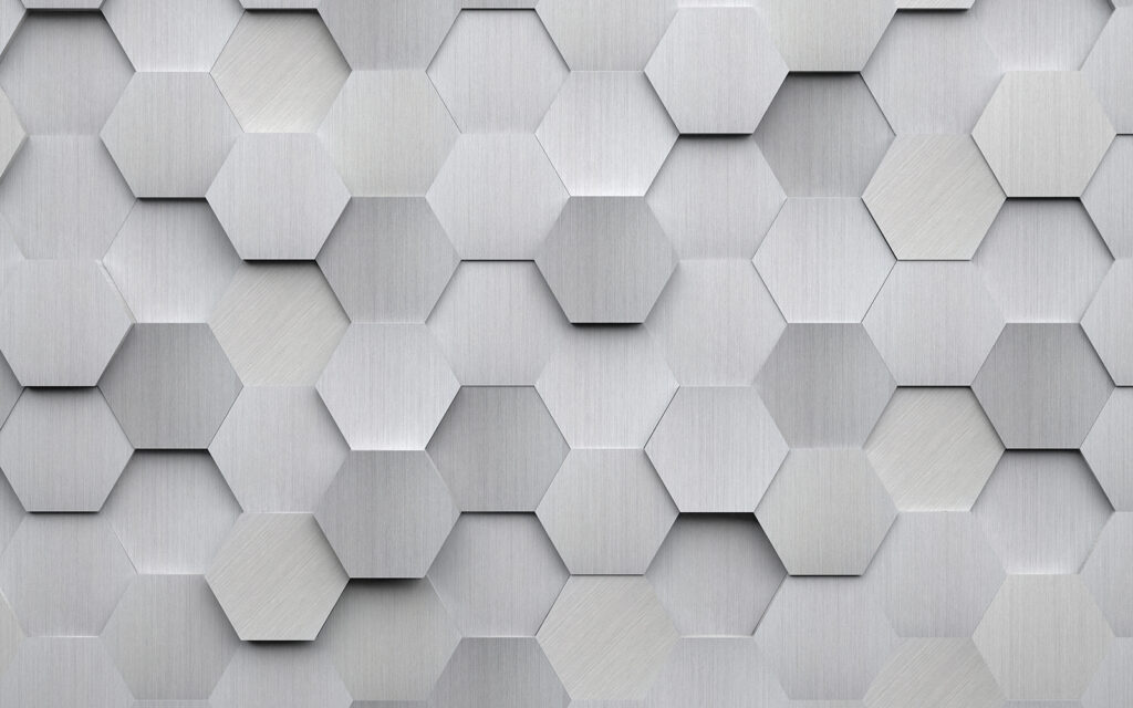 White hexagons on a wall White hexagons on a wall