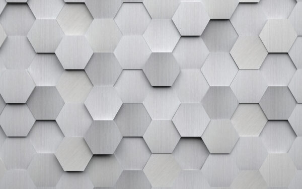 White hexagons on a wall White hexagons on a wall