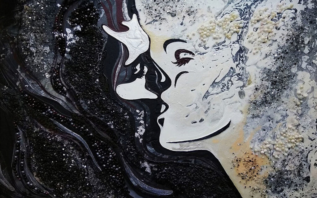 Painting of a woman’s face Painting of a woman’s face