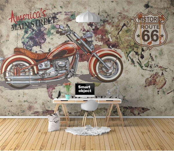 Motorcycle on a map Motorcycle on a map
