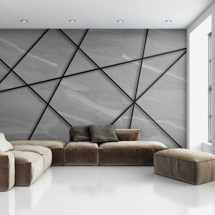 Black lines on a white surface