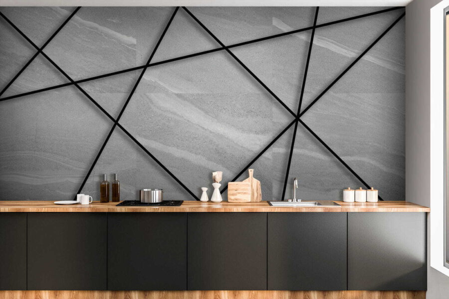 Black lines on a white surface
