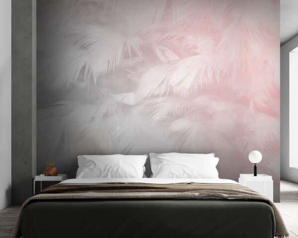 Delicate feathers in soft pastel tones Delicate feathers in soft pastel tones