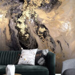 Wall murals Ethereal swirls in metallic hues
