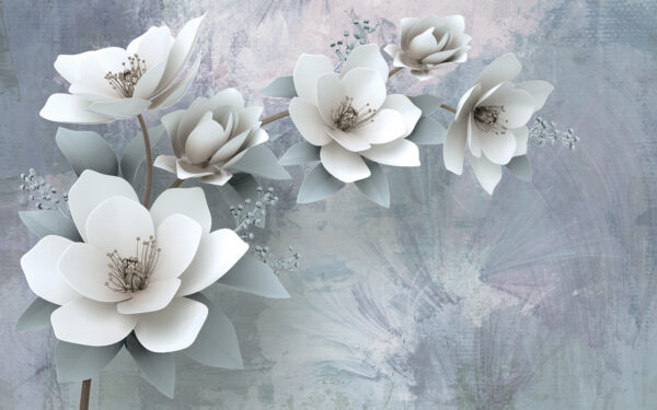 White flowers on a branch White flowers on a branch