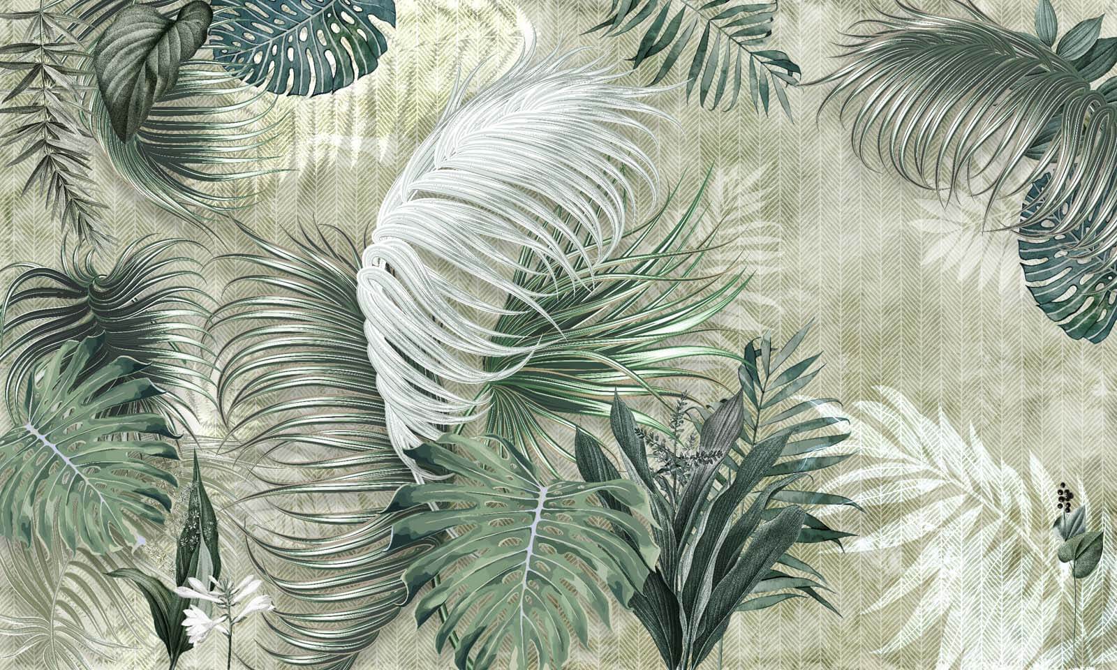 Wallpaper with a pattern of leaves u23083p - Wallpaper with a pattern of leaves - tegory