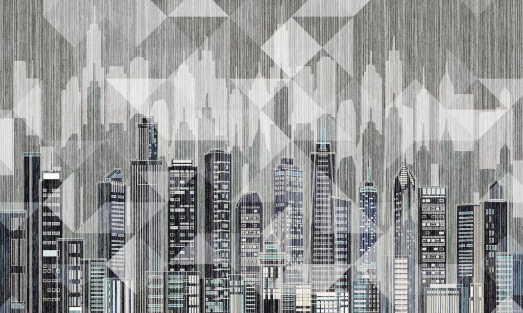 City skyline with many buildings City skyline with many buildings