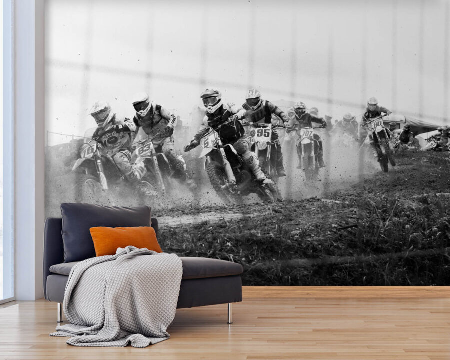 Group of people on dirt bikes
