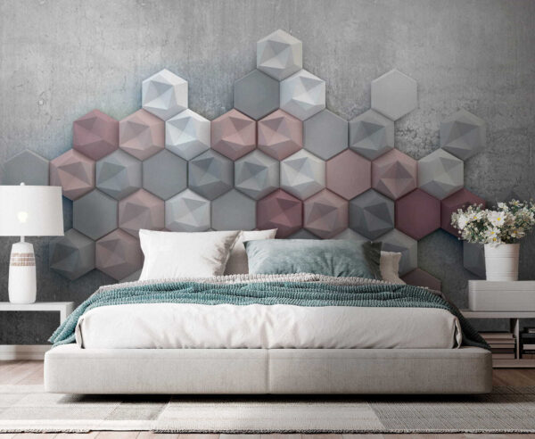 Group of hexagons on a concrete surface Group of hexagons on a concrete surface