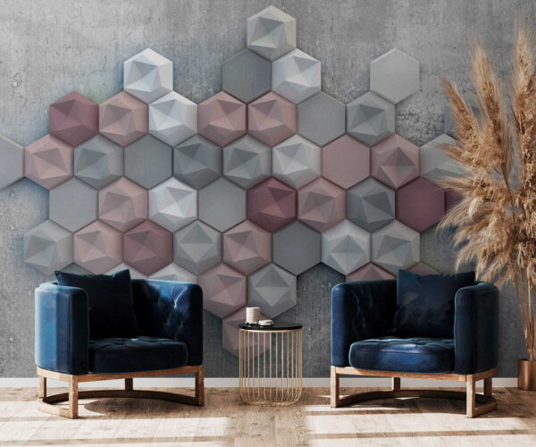 Group of hexagons on a concrete surface Group of hexagons on a concrete surface